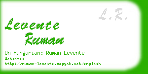levente ruman business card